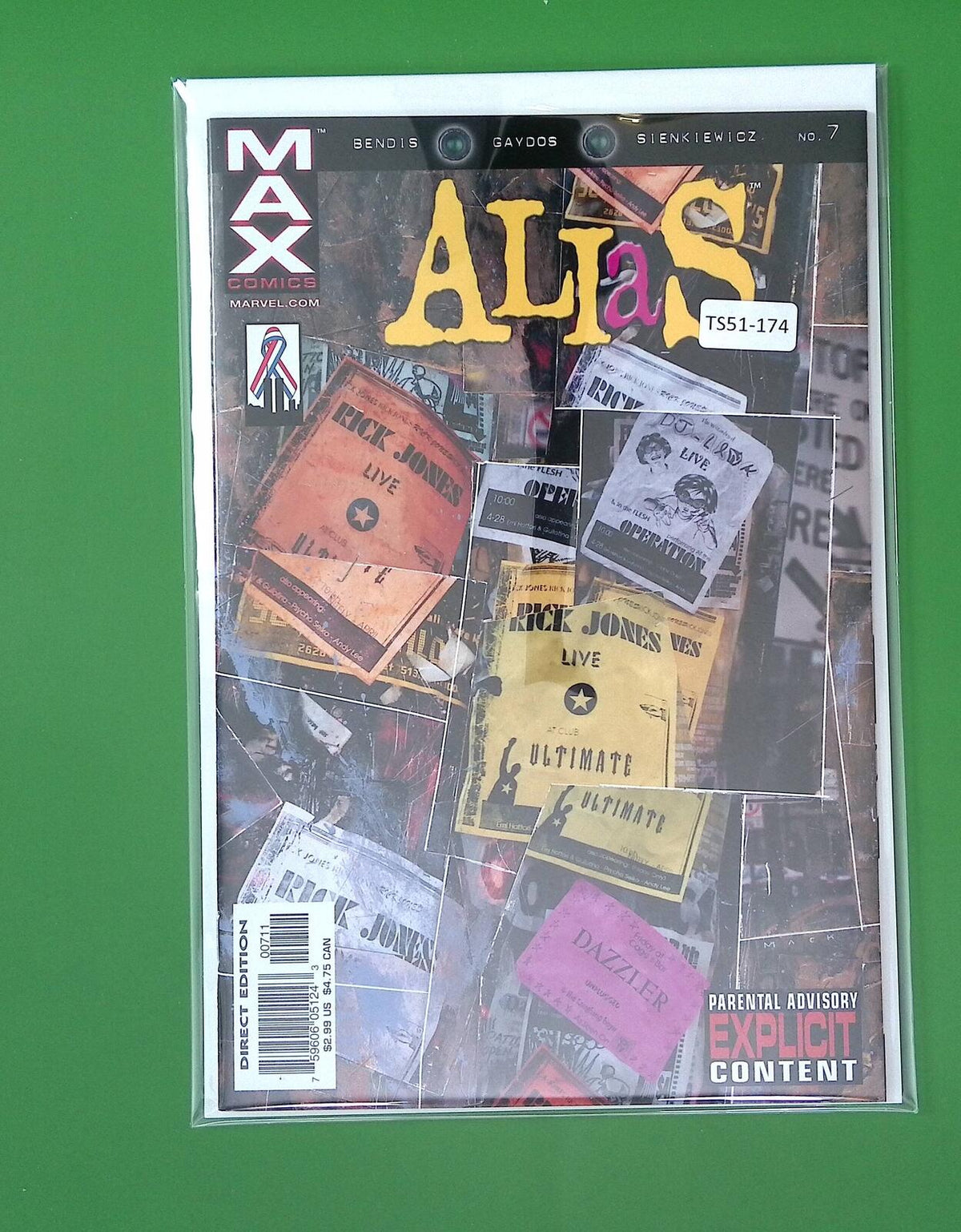 ALIAS #7 9.6+ MAX COMIC BOOK TS51-174